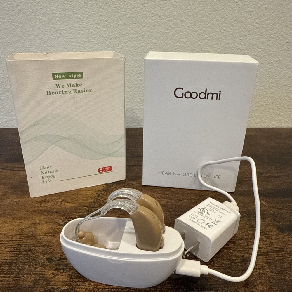 Goodmi Hearing Aids X002YNCFOL Flesh Color Rechargeable Hearing Assistance BTE